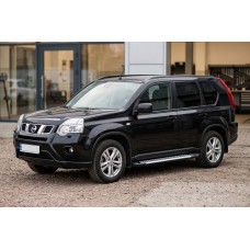 Бокові пороги Line (2 шт., Алюміній) для Nissan X-trail T31 2007-2014 рр