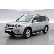 Бокові пороги Maydos V1 (2 шт., Алюміній -2026 нерж) для Nissan X-trail T31 2007-2014 рр
