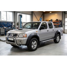 Бокові пороги Line (2 шт., Алюміній) для Nissan NP300 1999-2015 рр
