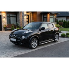 Бокові пороги Maydos V1 (2 шт., Алюміній -2026 нерж) для Nissan Juke 2010-2019 рр