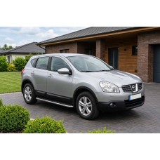 Боковые Подножки Maydos V1 (2 шт., Алюминий и Нержавейка) для Nissan Qashqai 2007-2010 гг