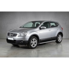 Бокові пороги Tayga Grey (2 шт., алюміній) для Nissan Qashqai 2007-2010 рр