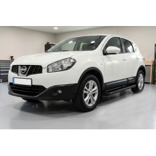 Боковые Подножки Allmond Black (2 шт., Алюминий) Длинная База для Nissan Qashqai 2010-2014 гг