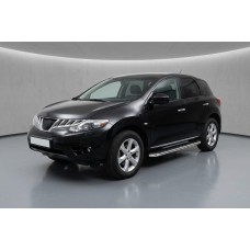Бокові пороги Maydos V1 (2 шт., Алюміній -2026 нерж) для Nissan Murano 2008-2014 рр