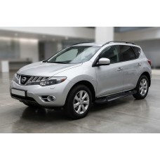 Боковые Подножки RedLine Black (2 шт., Алюминий) для Nissan Murano 2008-2014 гг