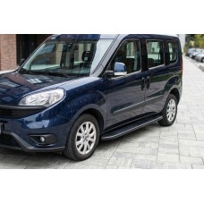 Бокові пороги Bosphorus Black (2 шт., Алюміній) Коротка база для Opel Combo 2012-2018 рр