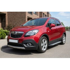 Боковые Подножки Line (2 шт., Алюминий) для Opel Mokka 2012-2021 гг