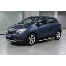 Боковые Подножки Maydos V1 (2 шт., Алюминий и Нержавейка) для Opel Mokka 2012-2021 гг