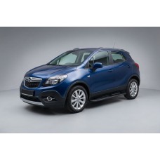 Боковые пороги Bosphorus Black (2 шт., алюминий) для Opel Mokka 2012-2021 гг