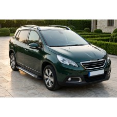 Бокові пороги Line (2 шт., алюміній) для Peugeot 2008 2013-2019 рр