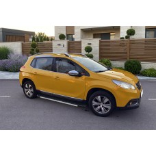 Бокові пороги Duru (2 шт., алюміній) для Peugeot 2008 2013-2019 рр