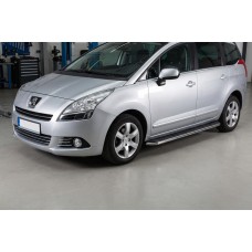 Боковые Подножки Maydos V1 (2 шт., Алюминий и Нержавейка) для Peugeot 5008 2009-2016 гг