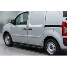 Боковые Подножки Allmond Black (2 шт., Алюминий) Длинная База для Renault Kangoo 2008–2020 гг