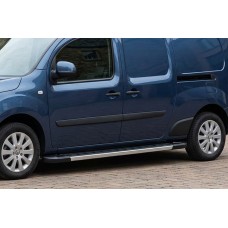 Бокові пороги RedLine V1 (2 шт., алюміній) Довга база для Renault Kangoo 2008-2020 рр