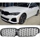 Ноздри Diamond Silver (2021-2023) для BMW 5 серия G30/G31