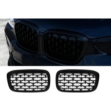Ноздри Diamond Black (2018-2021, черная окантовка) для BMW X4 G02 2018- гг