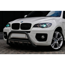 Кенгурятник WT003 Black (нерж) для BMW X6 E71 2008-2014 гг