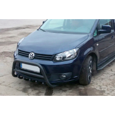 Кенгурятник WT003 Black (нерж) для Volkswagen Caddy 2010-2015 гг