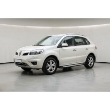 Бокові пороги Allmond Grey (2 шт., алюміній) для Renault Koleos 2008-2016 рр