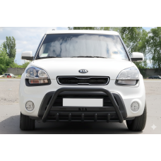 Кенгурятник WT004 Black (нерж) для Kia Soul I 2008-2013 рр