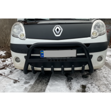 Кенгурятник WT004 Black (нерж) для Renault Kangoo 2008-2020 гг