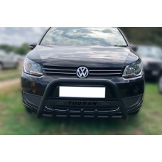 Кенгурятник WT004 Black (нерж) для Volkswagen Touran 2010-2015 гг