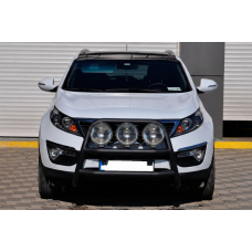 Кенгурятник WT018 Black (нерж.) для Kia Sportage 2010-2015 рр