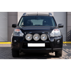 Передній захист WT018 Black (нерж) для Nissan X-trail T31 2007-2014 рр