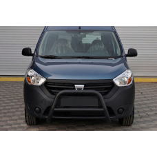 Кенгурятник WT006 Black (нерж.) для Dacia Dokker 2013-2022 рр