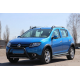 Передняя дуга WT006 Black (нерж.) для Dacia Sandero 2013-2020 гг