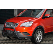 Кенгурятник WT005 Black (нерж.) для SsangYong Korando 2010-2019 гг