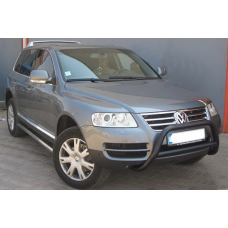 Кенгурятник WT005 Colt Black (нерж) для Volkswagen Touareg 2002-2010 рр