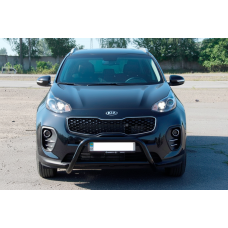 Кенгурятник WT006 Black (нерж) для Kia Sportage 2015-2021 гг