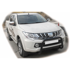 Кенгурятник WT005 Black (нерж) для Mitsubishi L200 2015-2024 гг