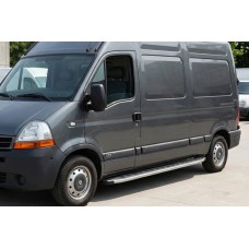 Бокові пороги Fullmond (2 шт., алюміній) Довга база для Renault Master 1998-2010 рр