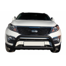 Кенгурятник WT005 Black (нерж.) для Kia Sorento II XM 2009-2014 гг