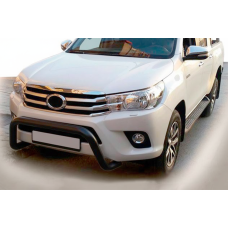 Передній захист WT009 Black (нерж) для Toyota Hilux 2015- рр