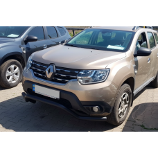 Передній захист WT008 Black (нерж.) для Renault Duster 2018-2024 рр