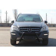 Передній захист WT006 Black (нерж) для Mercedes ML W164 2005-2011 рр