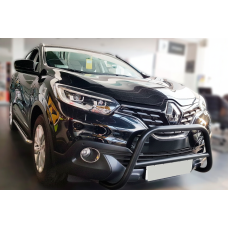 Кенгурятник Black (нерж) для Renault Kadjar 2015-2022 гг
