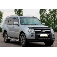 Передній захист ST015-13 Black (нерж.) для Mitsubishi Pajero Wagon IV 2006-2021 рр