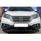 Передняя защита Shark Black (нерж) для Honda CRV 2012-2016 гг