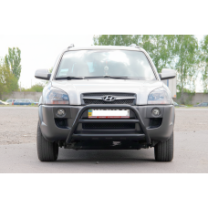 Кенгурятник WT022 Black (нерж.) для Hyundai Tucson JM 2004- гг