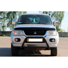 Кенгурятник WT022 Black (нерж) для Mitsubishi Pajero Sport 1996-2007 гг