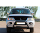 Кенгурятник WT022 Black (нерж) для Mitsubishi Pajero Sport 1996-2007 гг