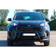 Кенгурятник WT023 Black (нерж) для Kia Sportage 2015-2021 гг