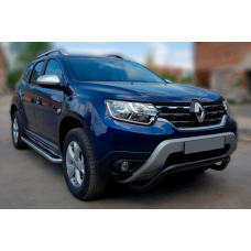 Кенгурятник WT007 Black (нерж.) для Renault Duster 2018-2024 рр