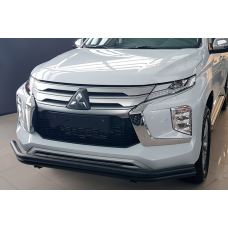 Передняя защита F3-60 Black (2020-2026, нерж) для Mitsubishi Pajero Sport 2015- гг