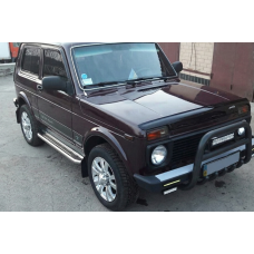 Кенгурятник QT006 Black (нерж.) для Lada Niva та Urban 1977- гг