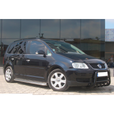 Кенгурятник QT006 Black (нерж) для Volkswagen Touran 2003-2010 рр